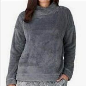 NWT JANE AND BEECHER SHERPA PULLOVER IN GRAY SZ.S